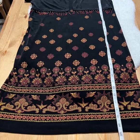 Carole Little Oriental Inspired Round Neck Dress with Mock Short Cardigan Sz 10 - Picture 11 of 11